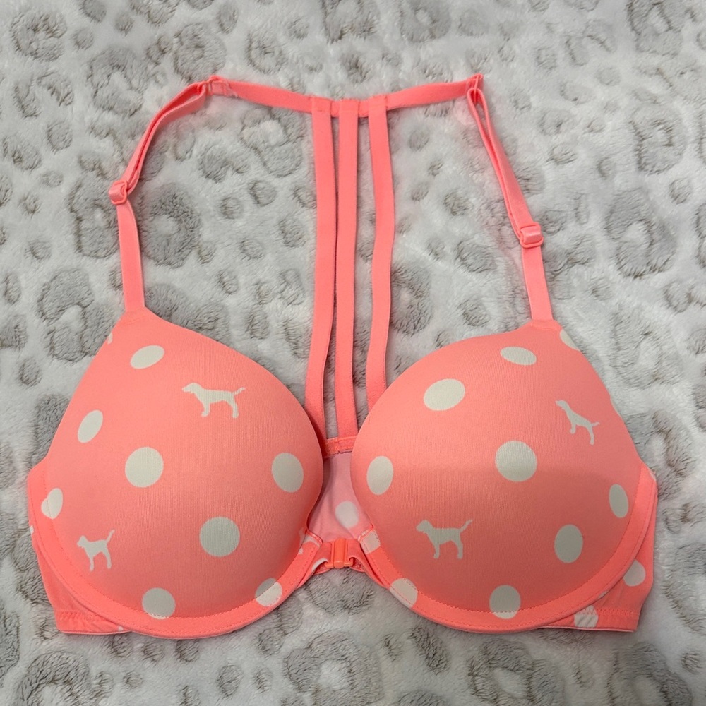 PINK Polka Dot Wear Everywhere Push Up Bra